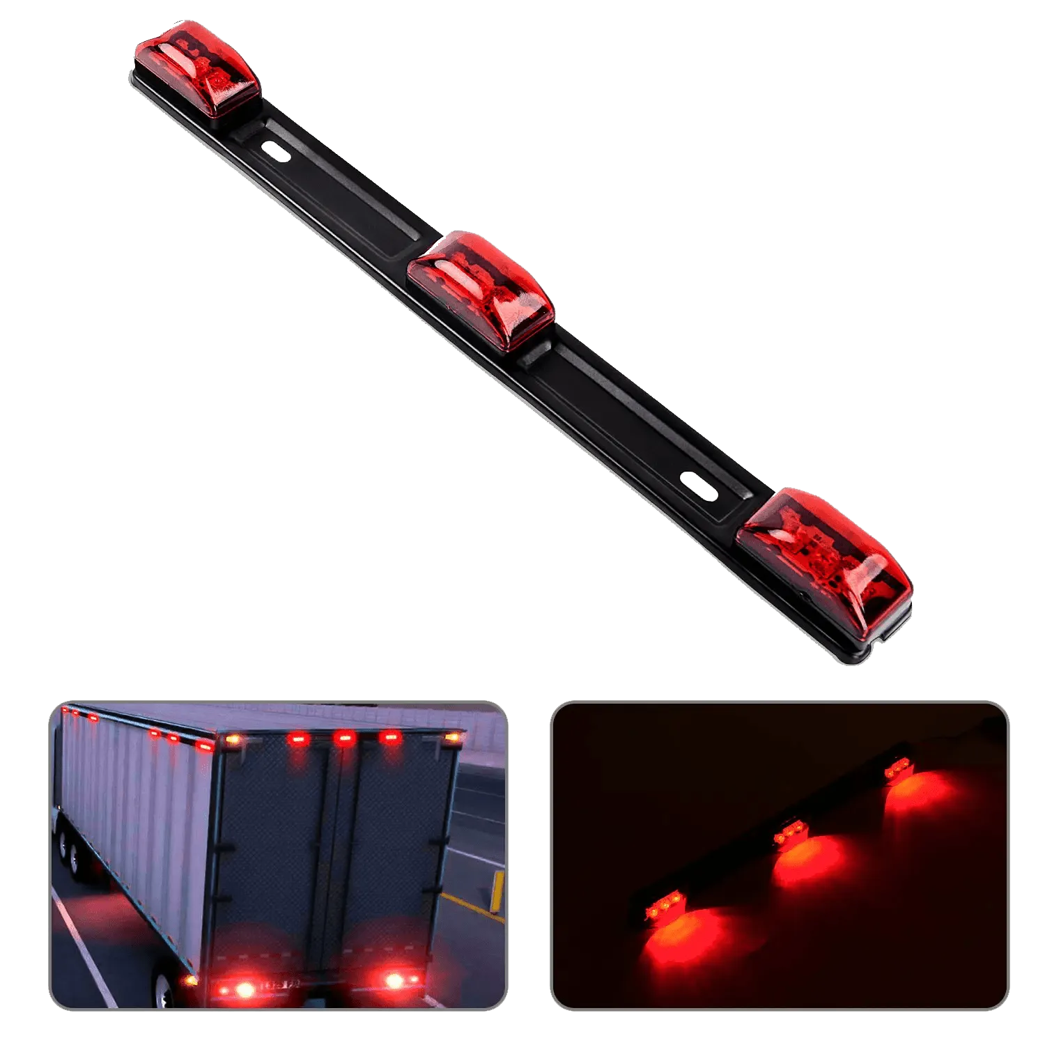 14 Inch 9 LEDs Red Trailer Light ID Bar