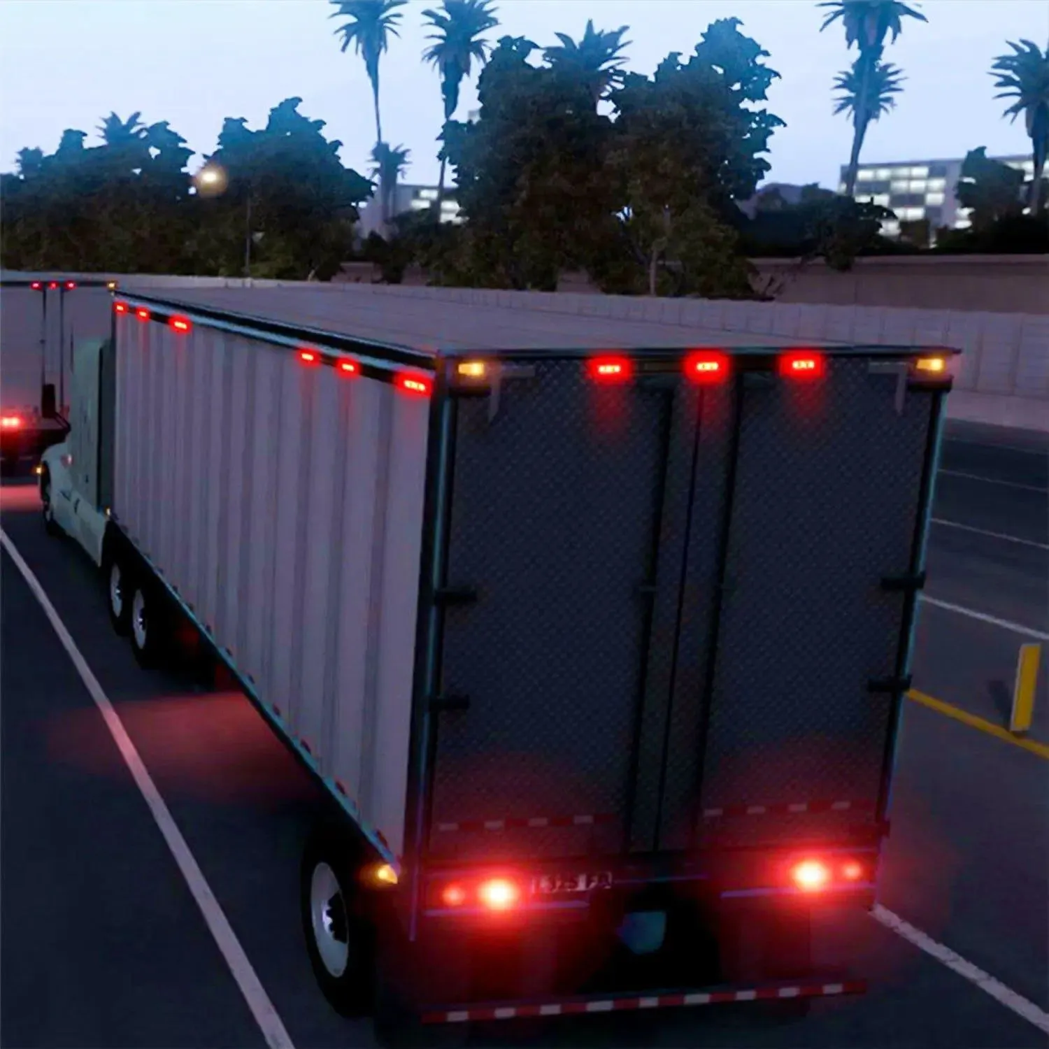 14 Inch 9 LEDs Red Trailer Light ID Bar