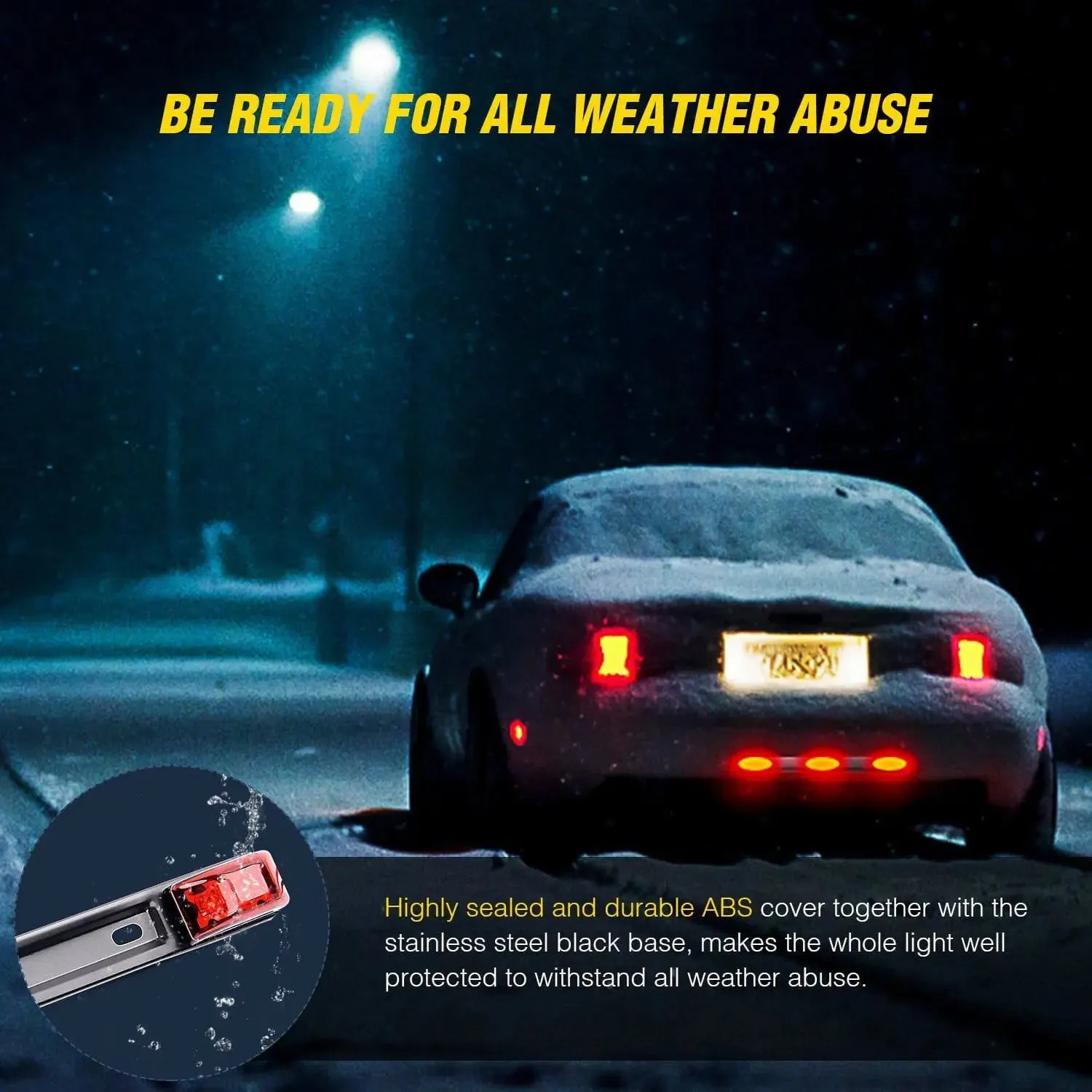 14 Inch 9 LEDs Red Trailer Light ID Bar