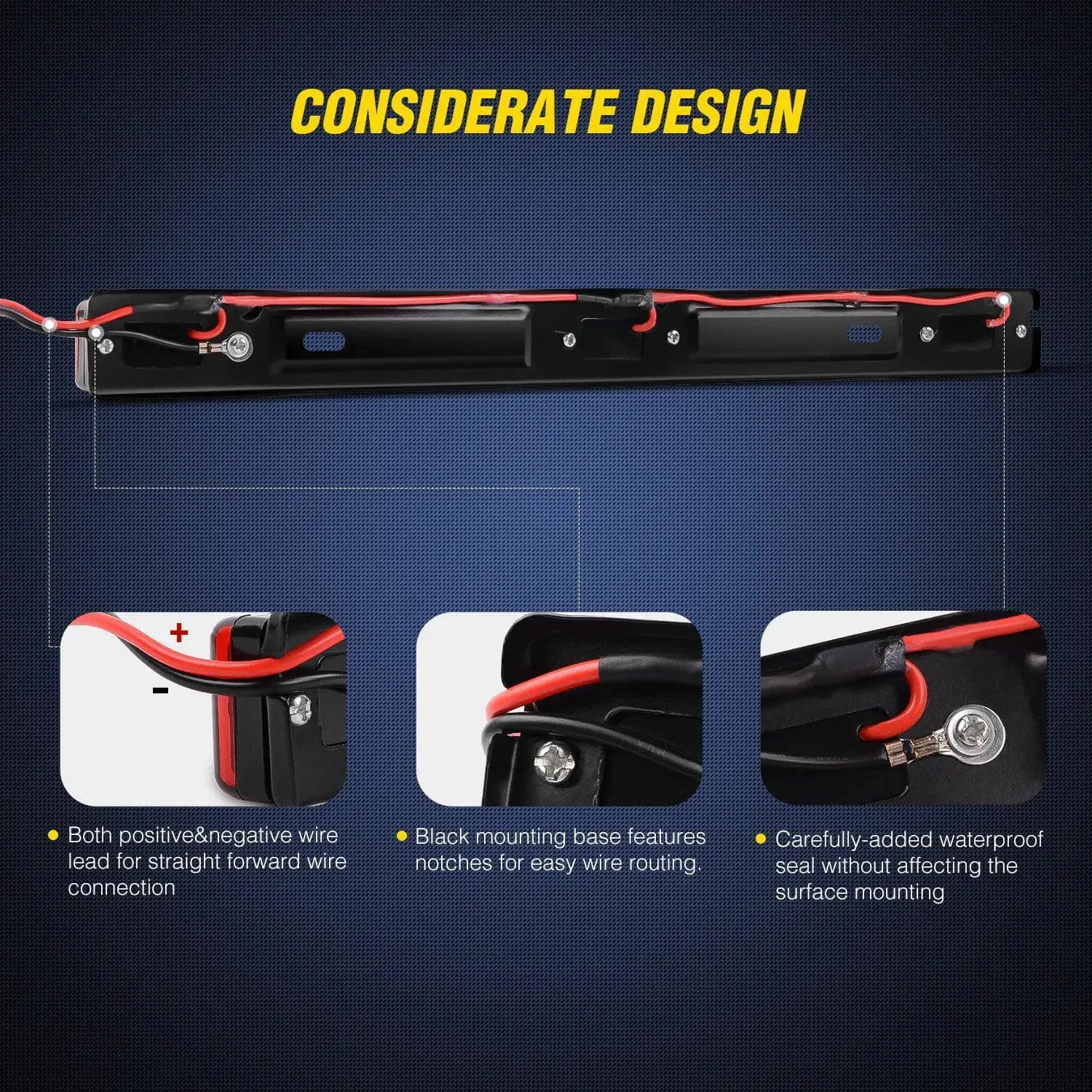 14 Inch 9 LEDs Red Trailer Light ID Bar