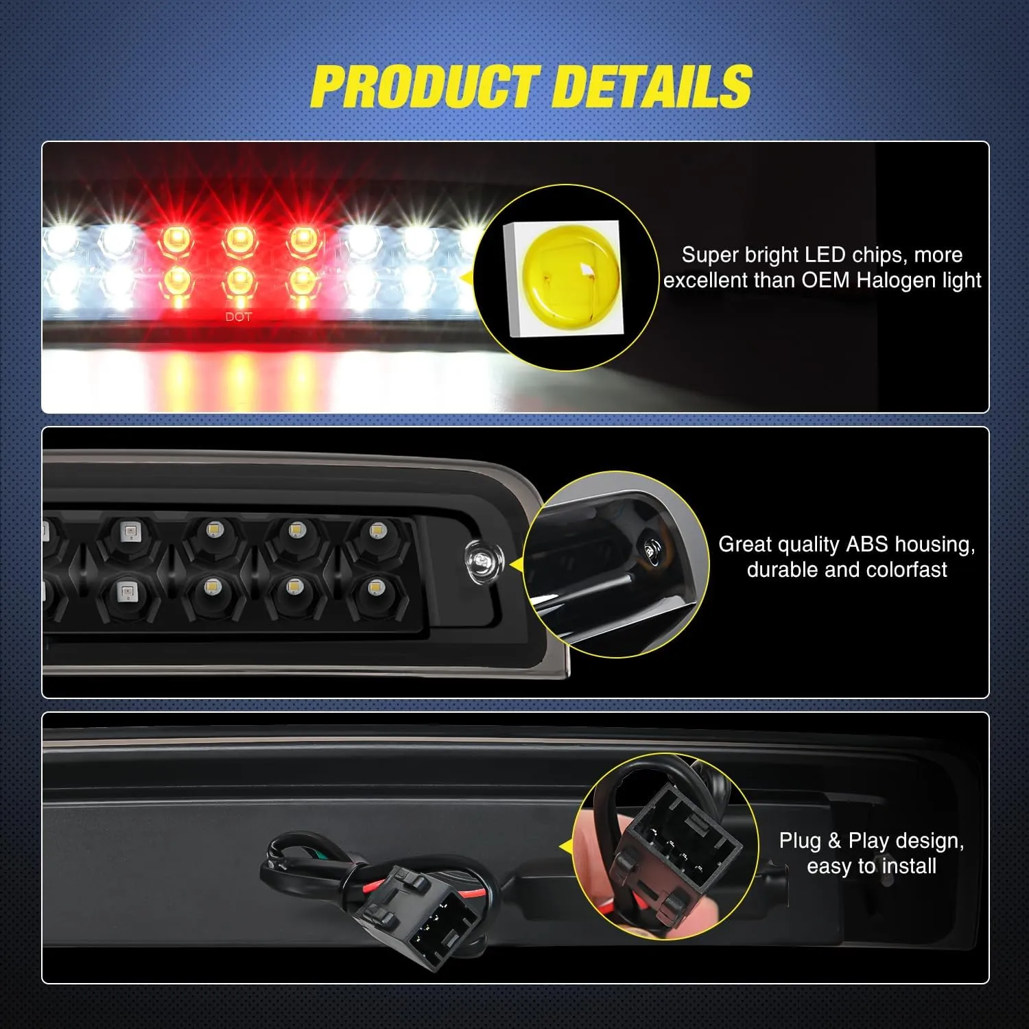 2009-2017 Dodge Ram 1500 2500 2010-2017 RAM 3500 Third Brake Light