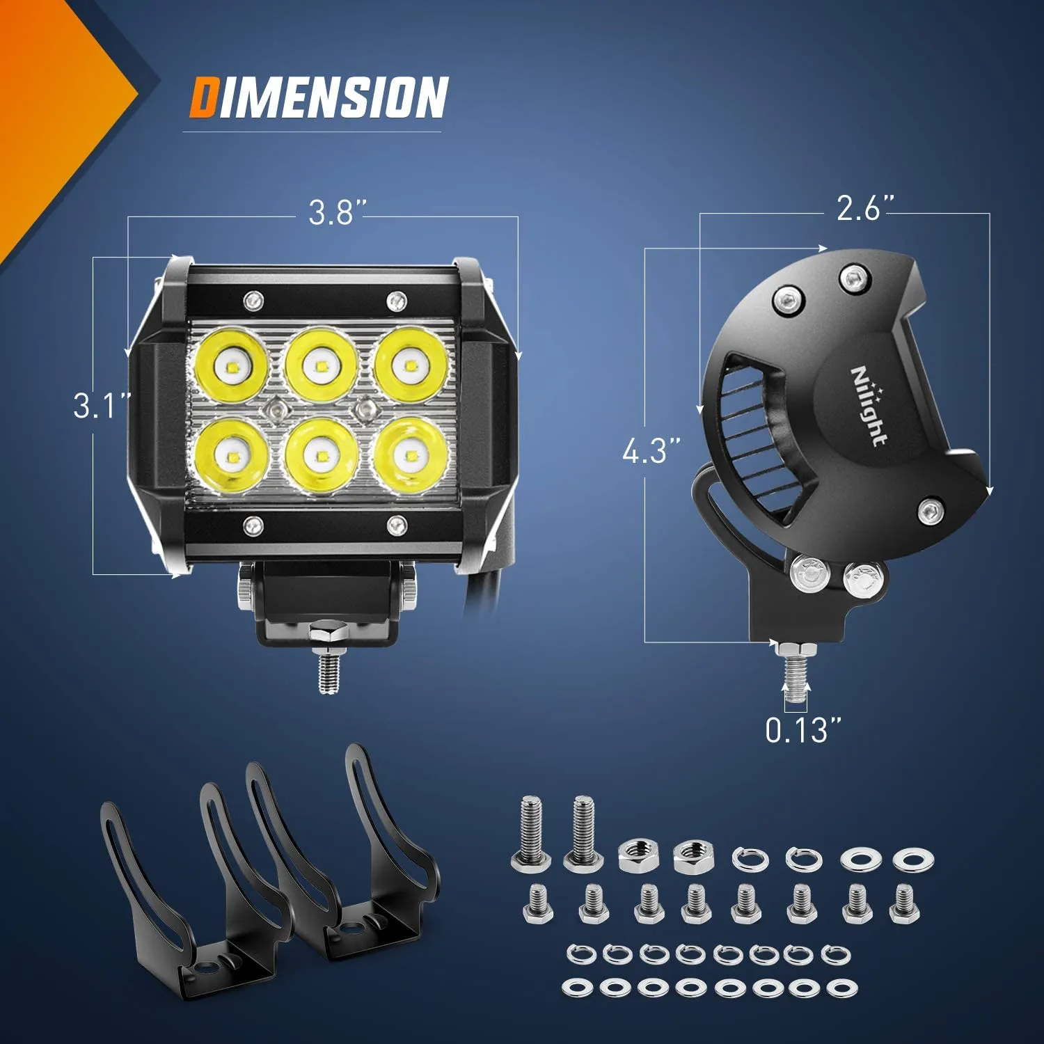 4 Inch 18W 1260LM Spot LED Pods (Pair)