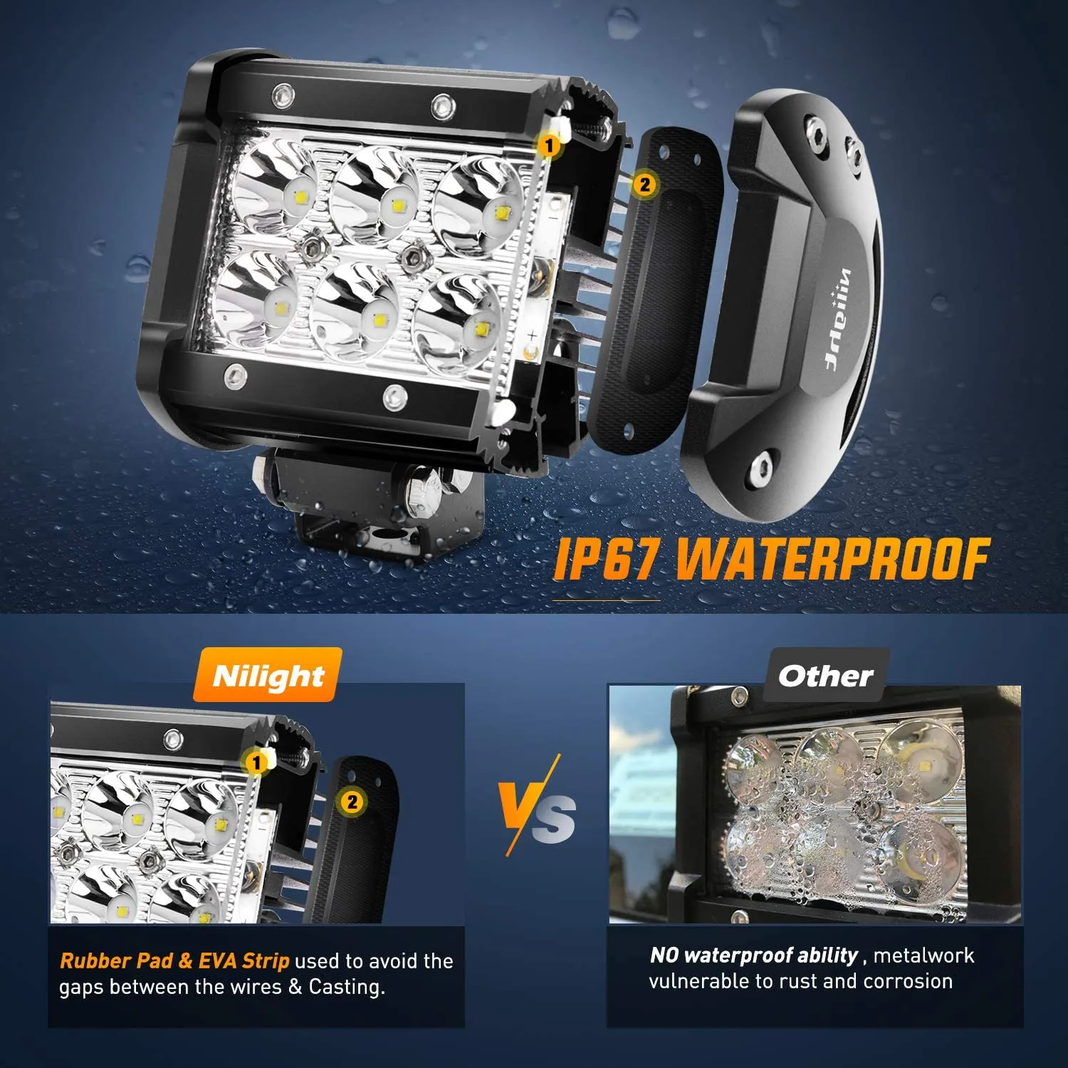 4 Inch 18W 1260LM Spot LED Pods (Pair)