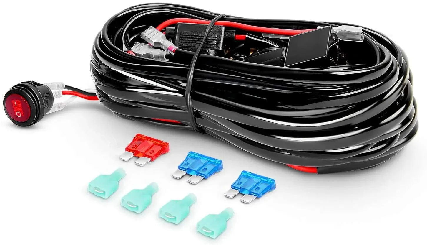 4 Inch 18W Double Row Flood LED Pods (Pair) | 16AWG Wire 3Pin Switch