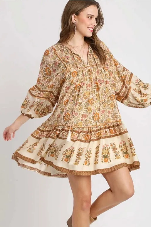 Boho & Breezy Floral Print Dress