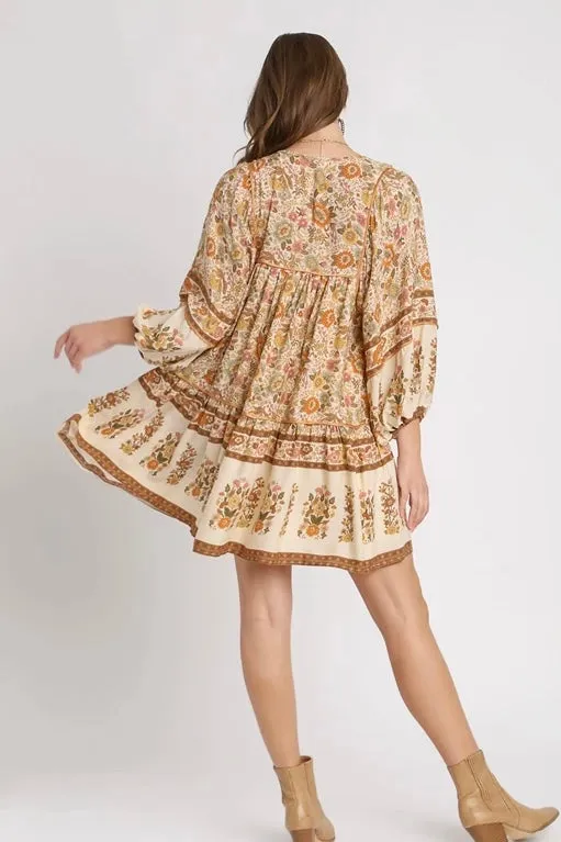 Boho & Breezy Floral Print Dress