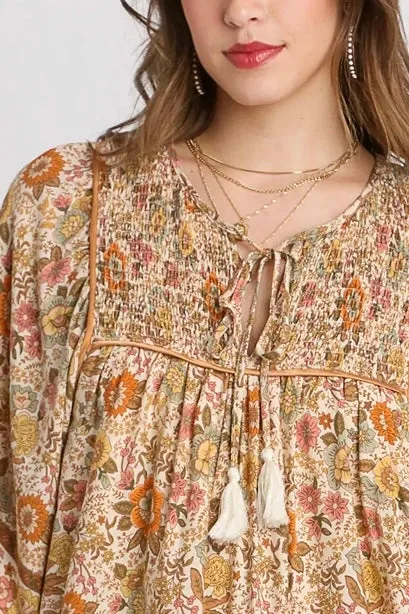 Boho & Breezy Floral Print Dress