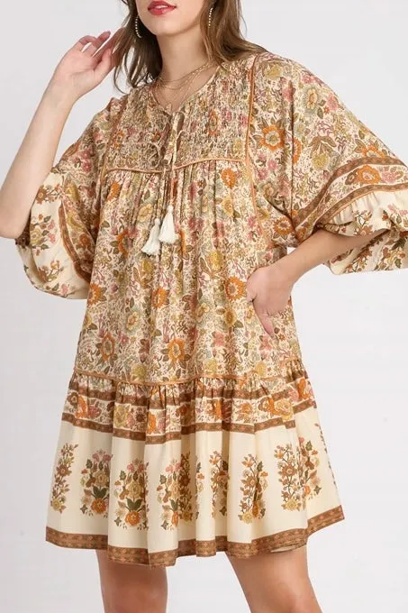 Boho & Breezy Floral Print Dress