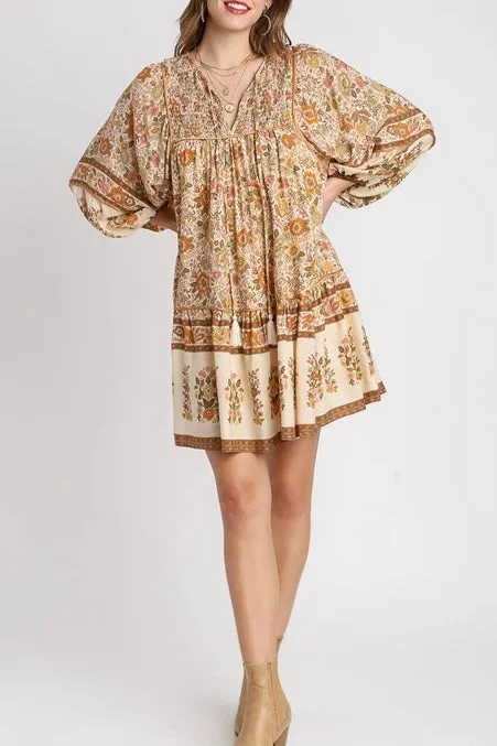 Boho & Breezy Floral Print Dress