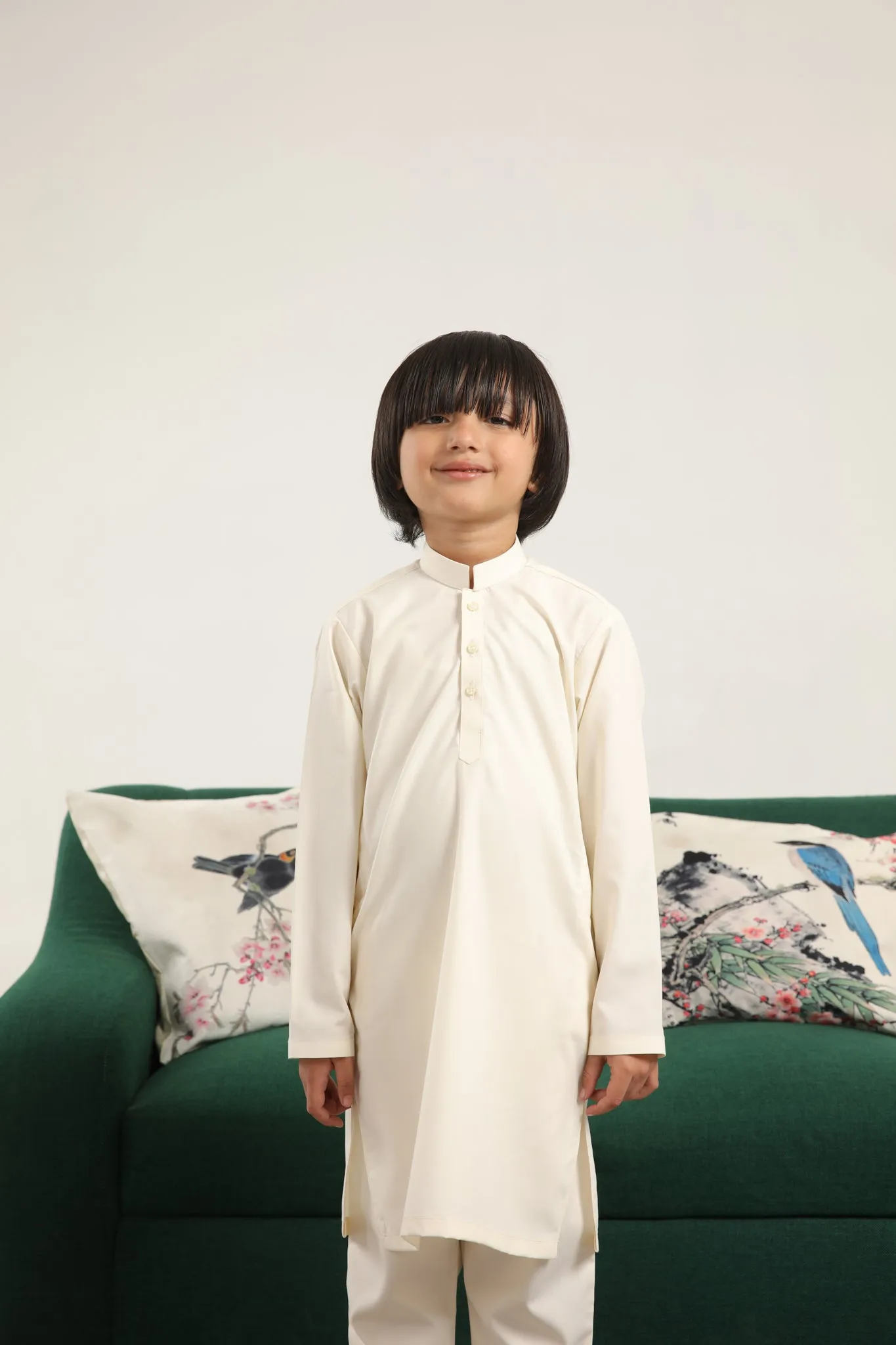 Bosky White Kurta Trouser - Kids