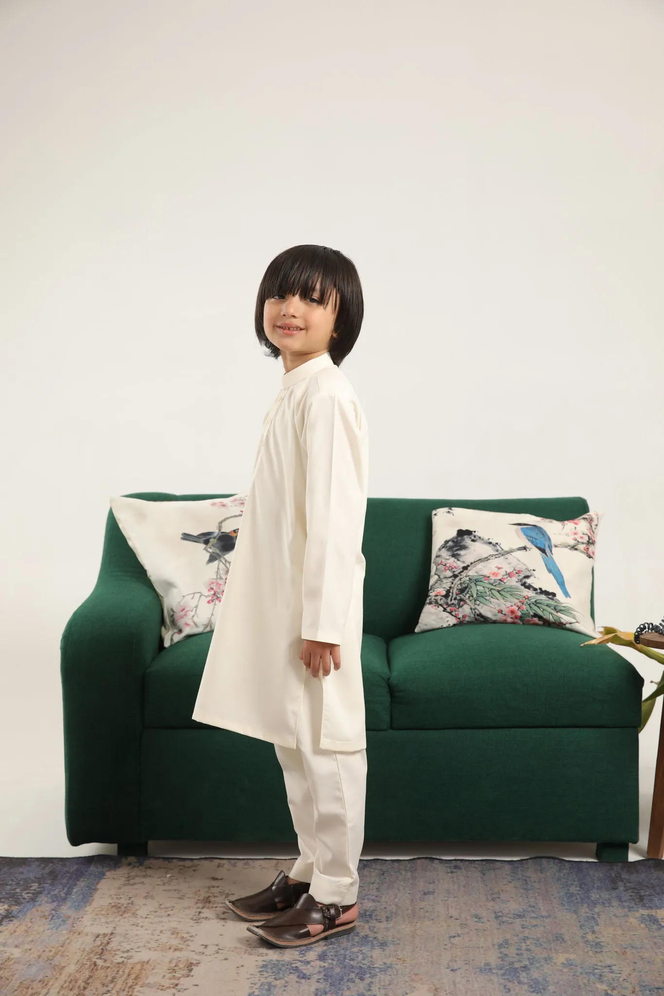 Bosky White Kurta Trouser - Kids