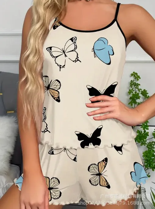 Butterfly Print Pajamas