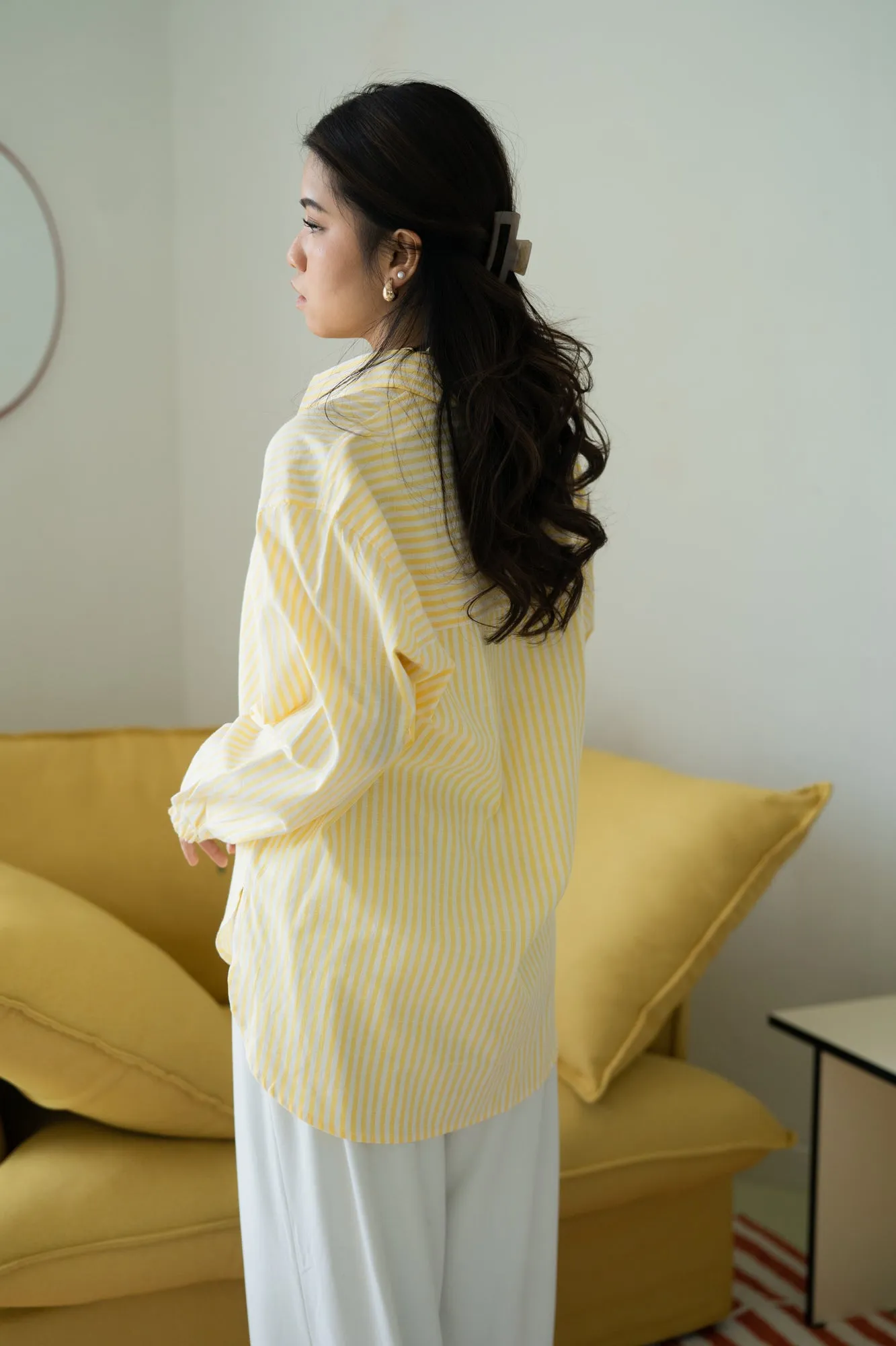 Candy Striped Shirt in Yellow