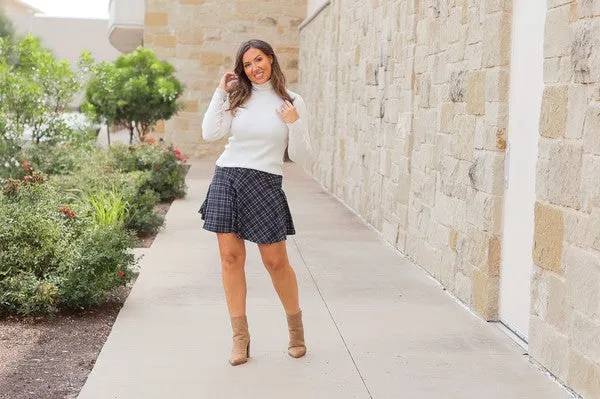 Classic Stylish Plaid Design Fashion Skirt Short Skort