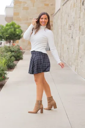 Classic Stylish Plaid Design Fashion Skirt Short Skort