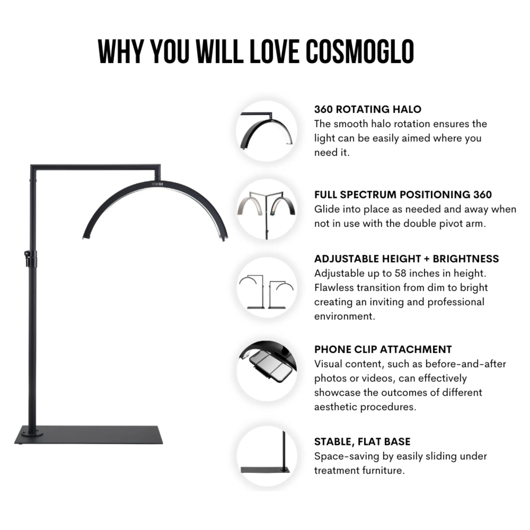 CosmoGlo Original Light Bundle   Phone Clip