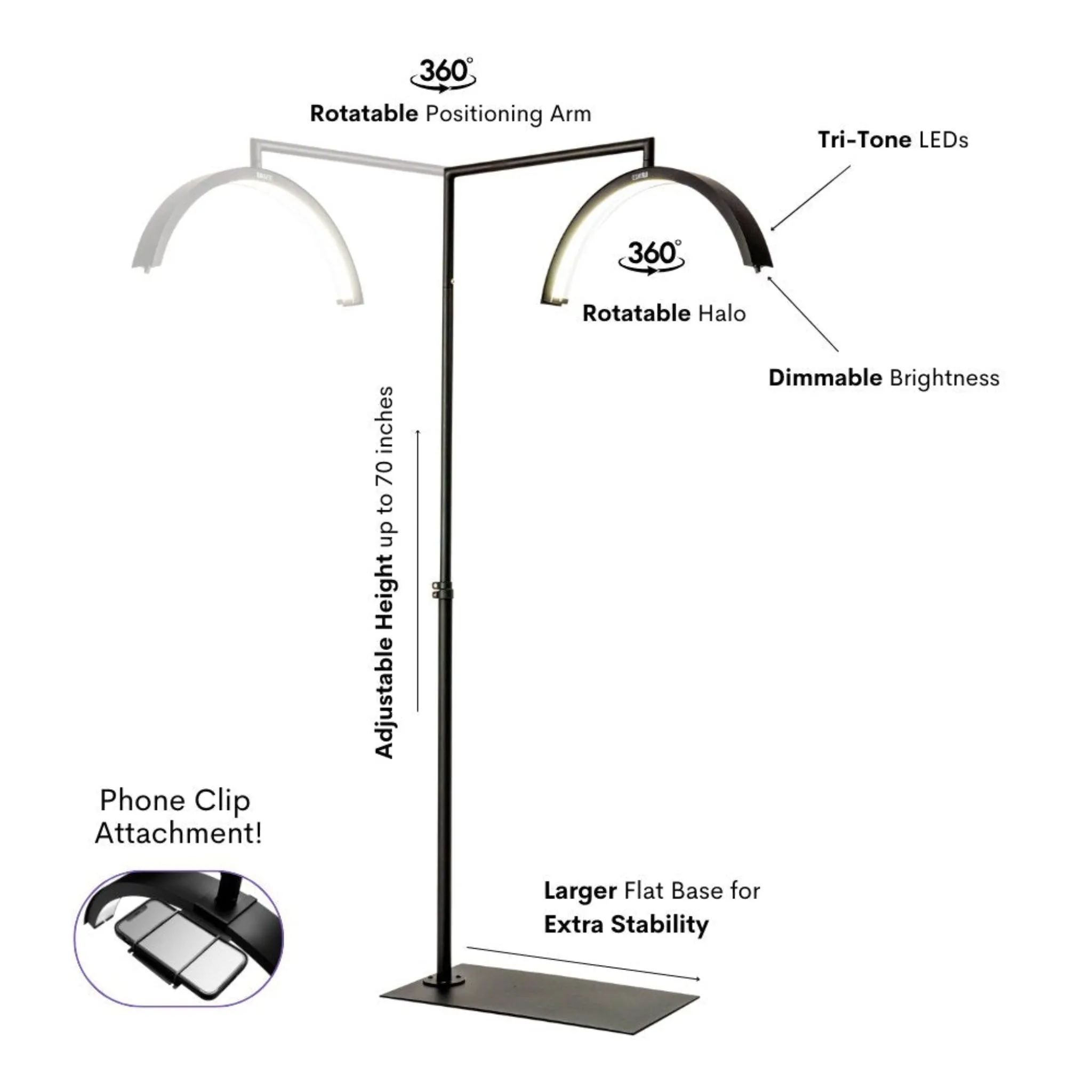 CosmoGlo XL Light Bundle   Phone Clip