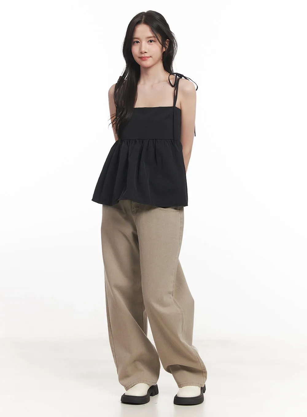 Cotton Comfort Wide-Leg Pants CA511