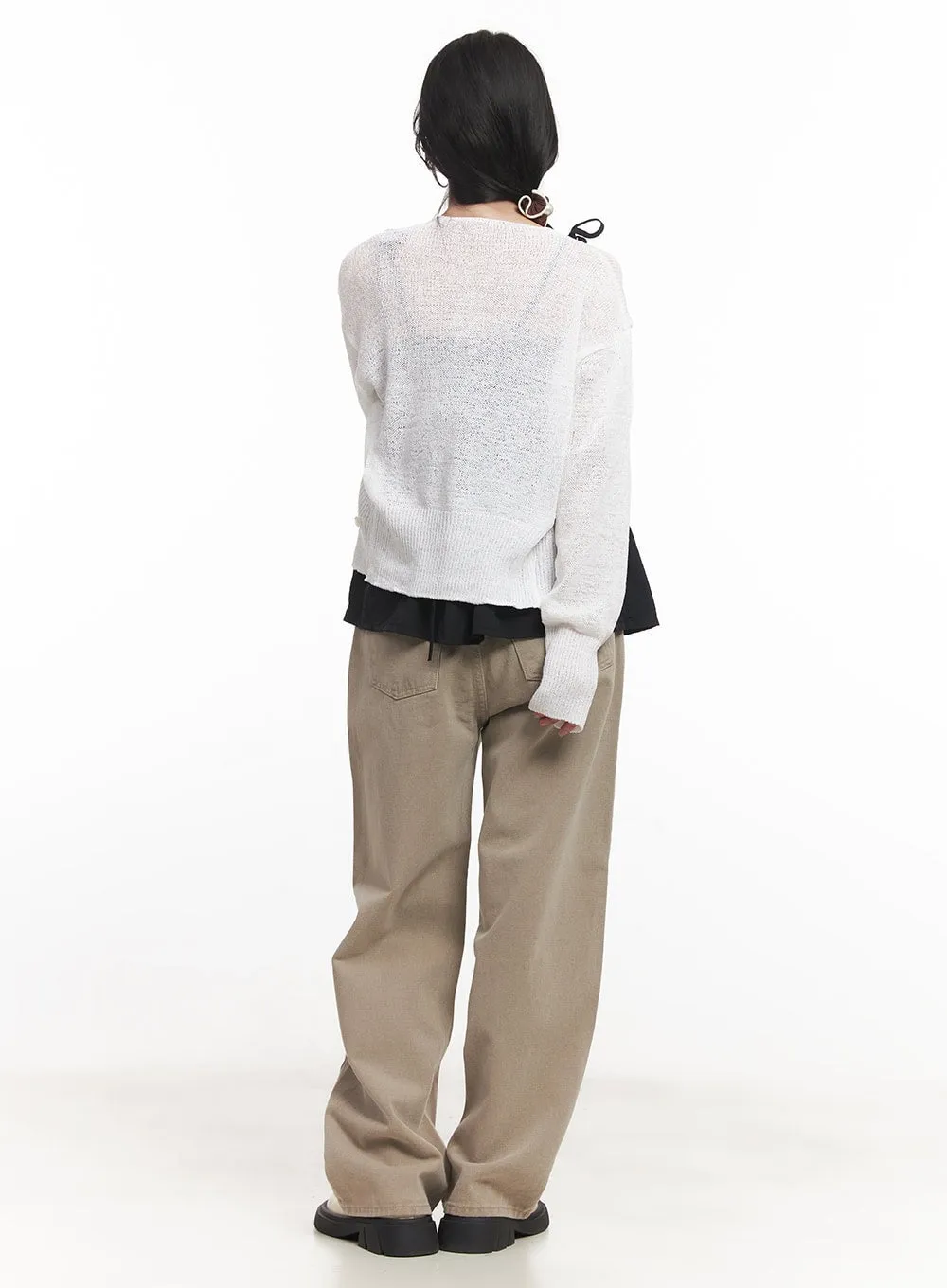Cotton Comfort Wide-Leg Pants CA511