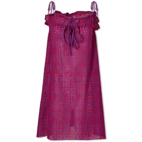 Dress GANNI Light Broderie Anglaise Strap Dress