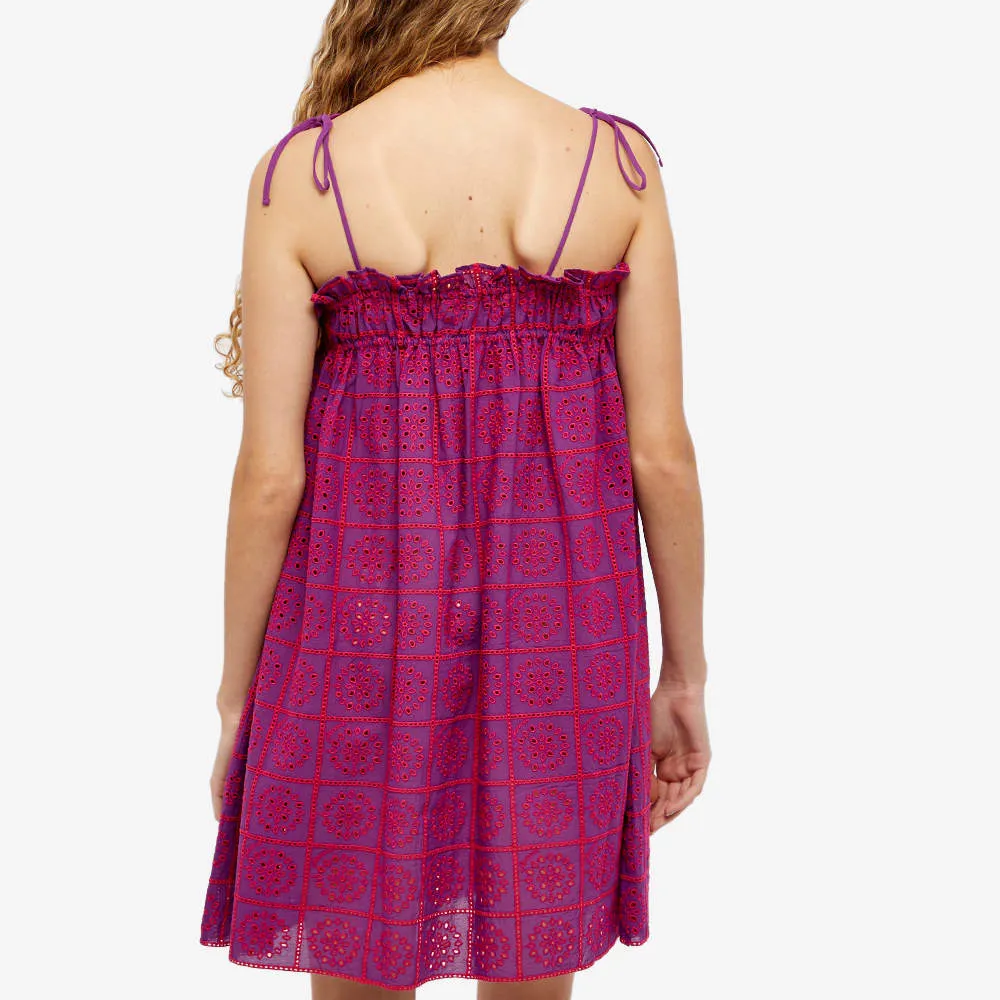 Dress GANNI Light Broderie Anglaise Strap Dress
