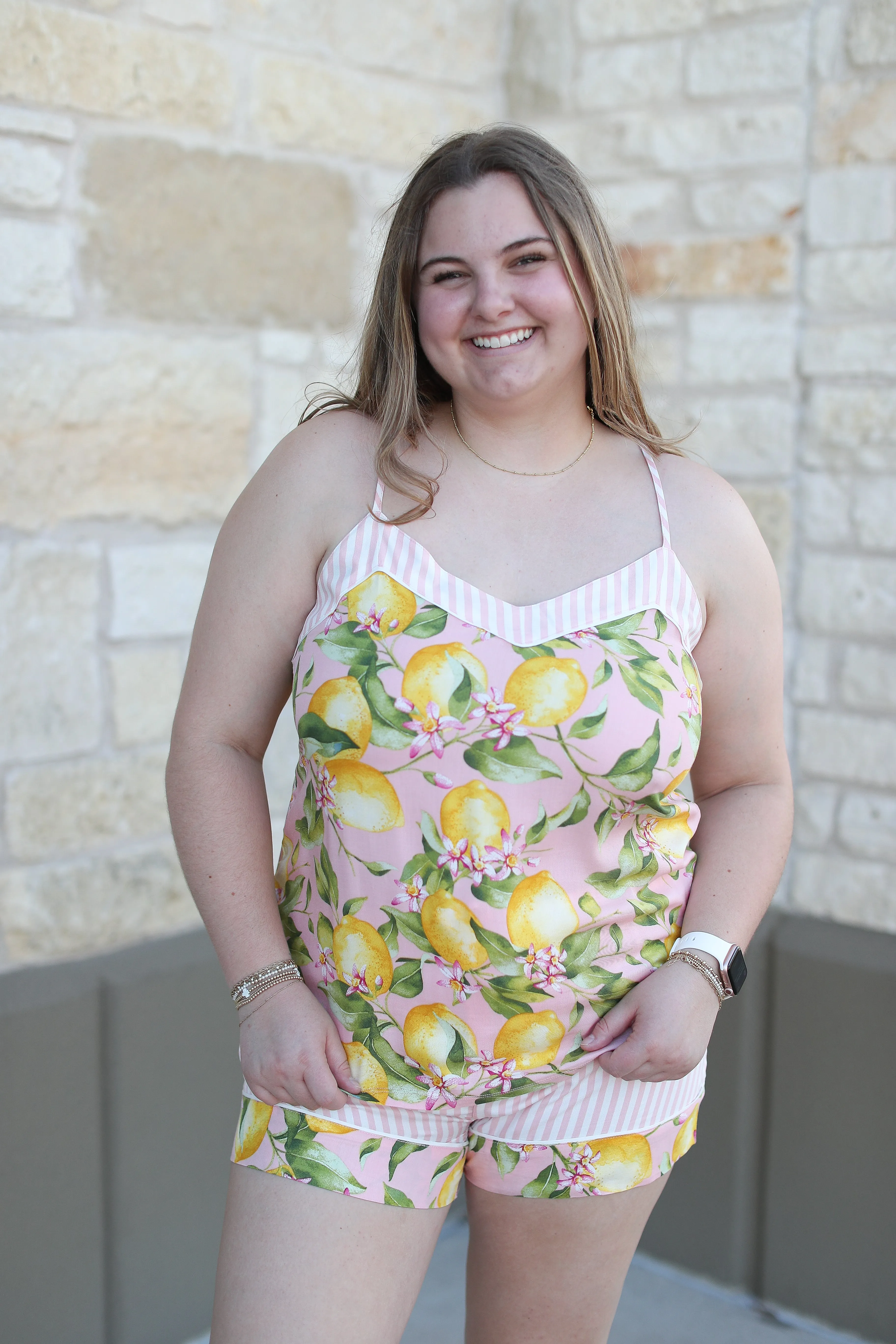 In Bloom Lemon Cami Pajama Top