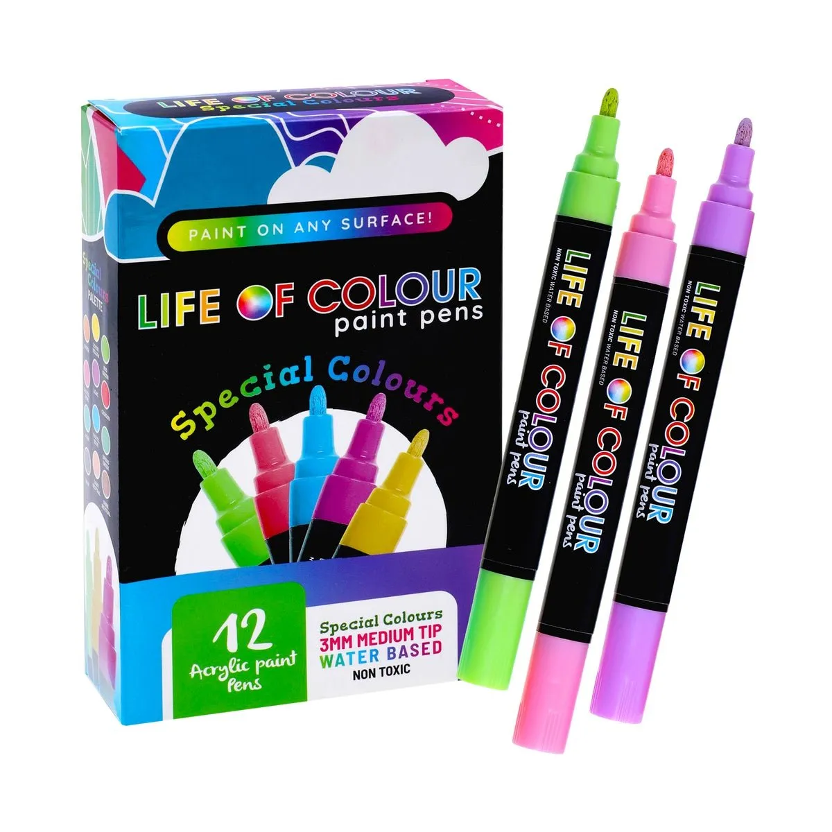 Life Of Colour Special Colour Paint Pens - Medium Tip