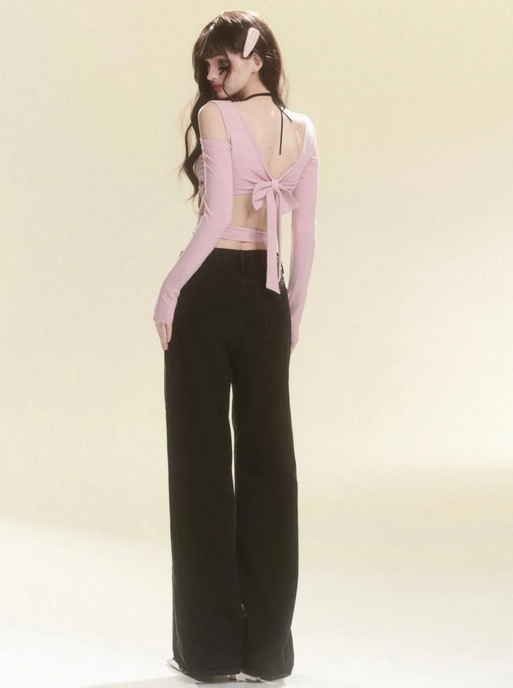 Pants Ribbon Little Wide
