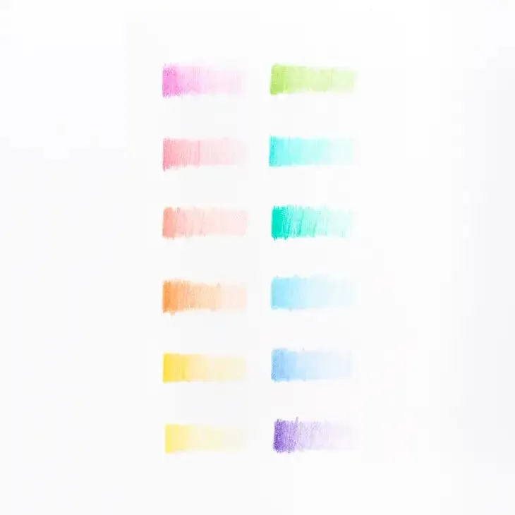 Pastel Hues Colored Pencils - Set of 12