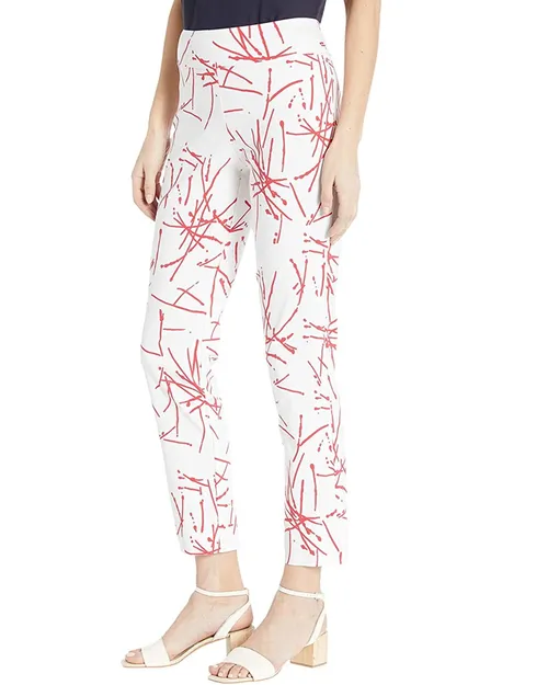Pull-On Ankle Pants - Watermelon Firecracker