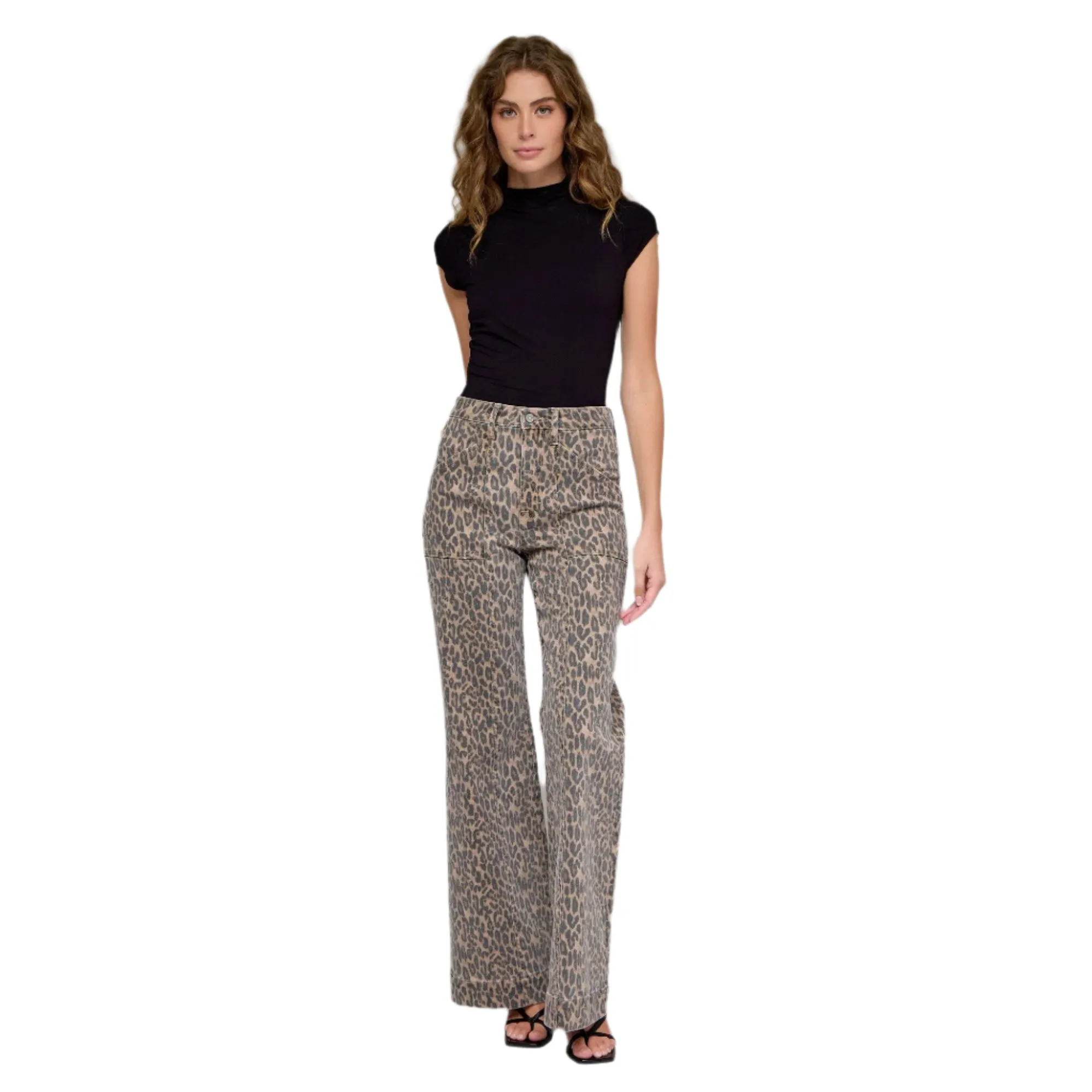Women's Cheetah Comfort Flare Pants  HD3310CF-CHE