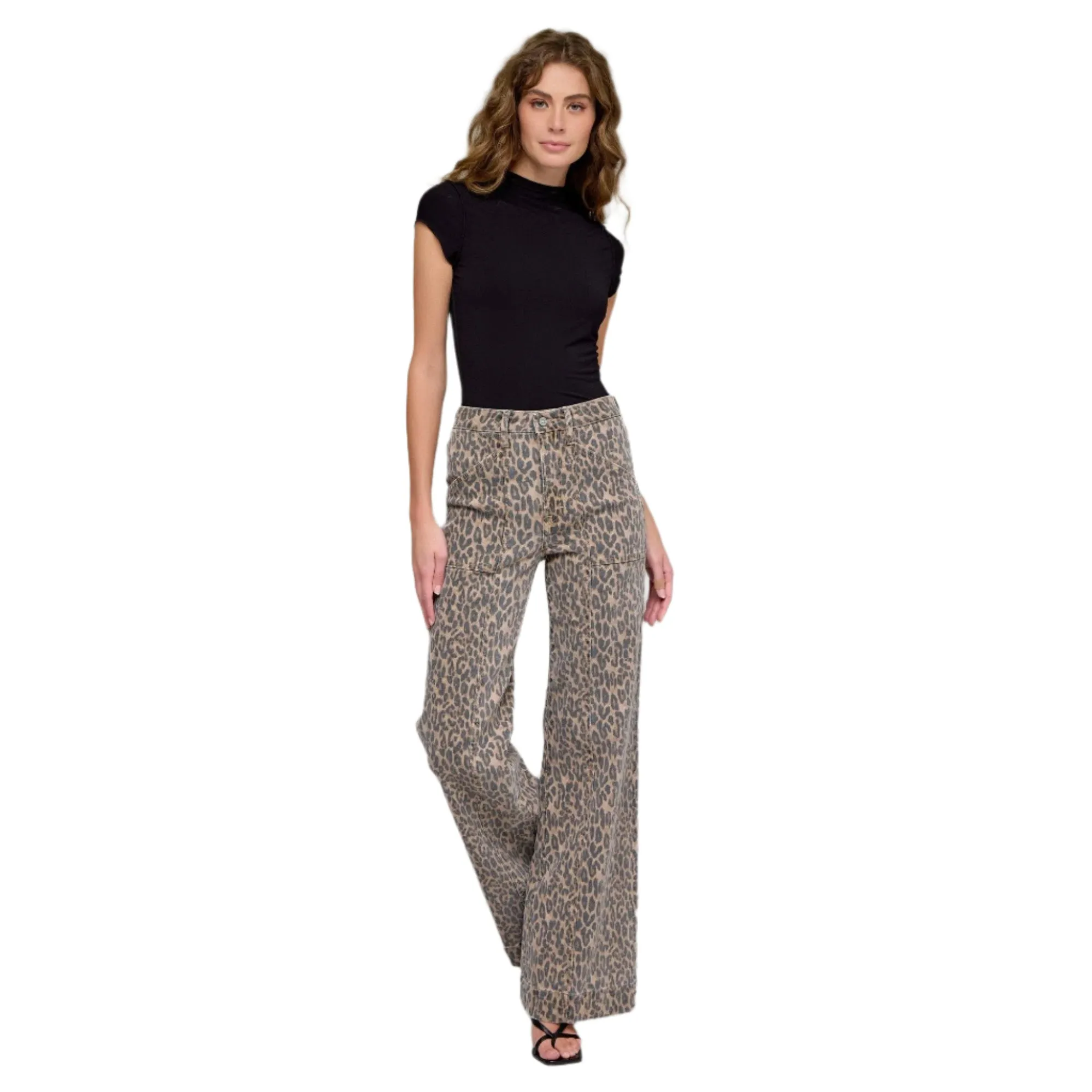 Women's Cheetah Comfort Flare Pants  HD3310CF-CHE