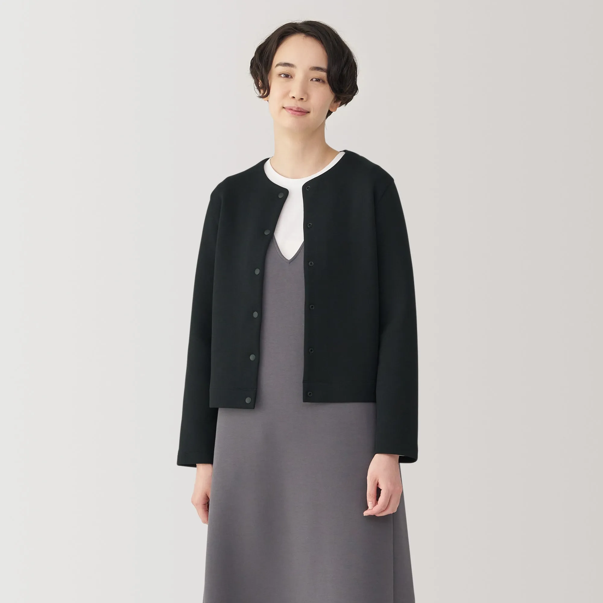 Women's Double Knitted Sweatshirt Cardigan