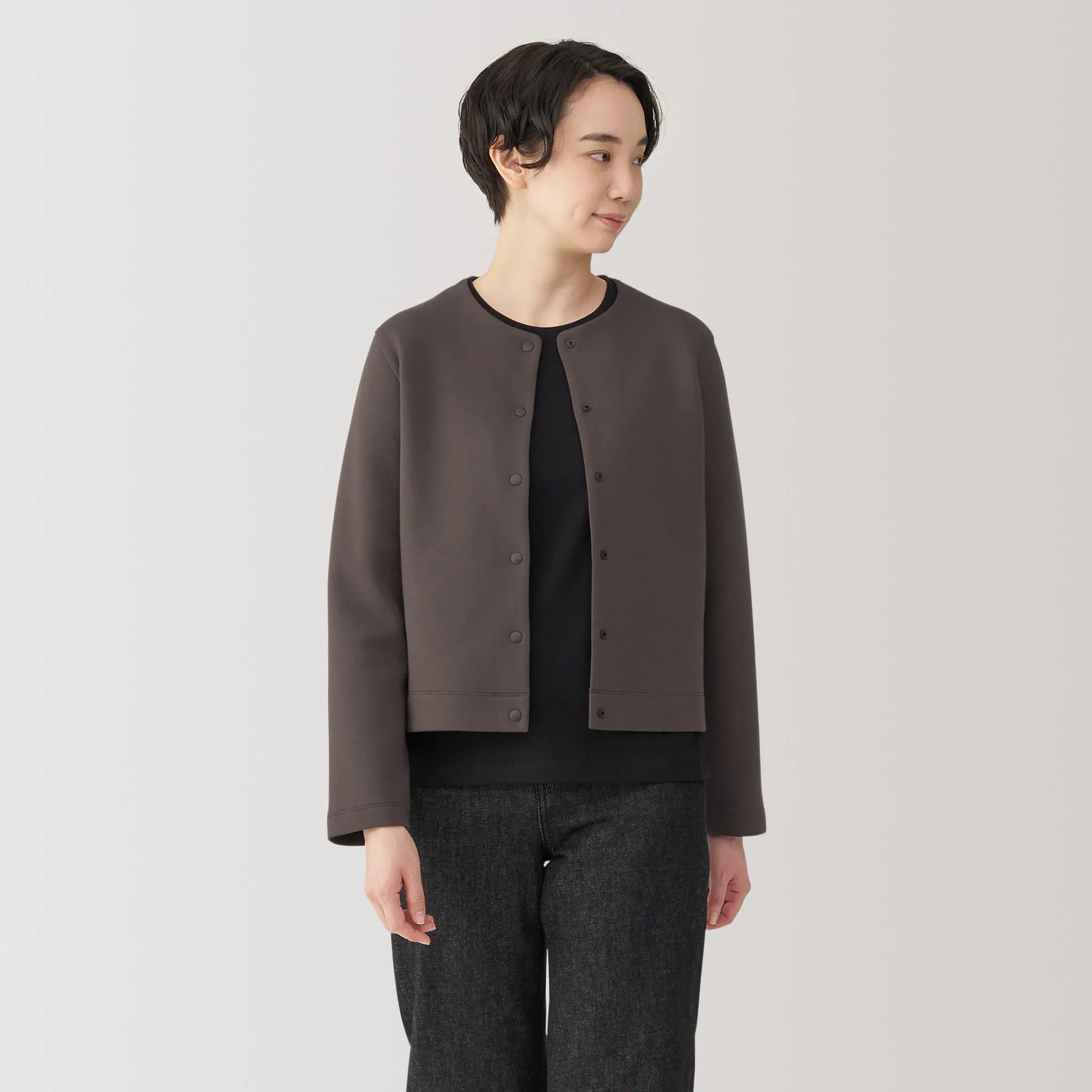 Women's Double Knitted Sweatshirt Cardigan