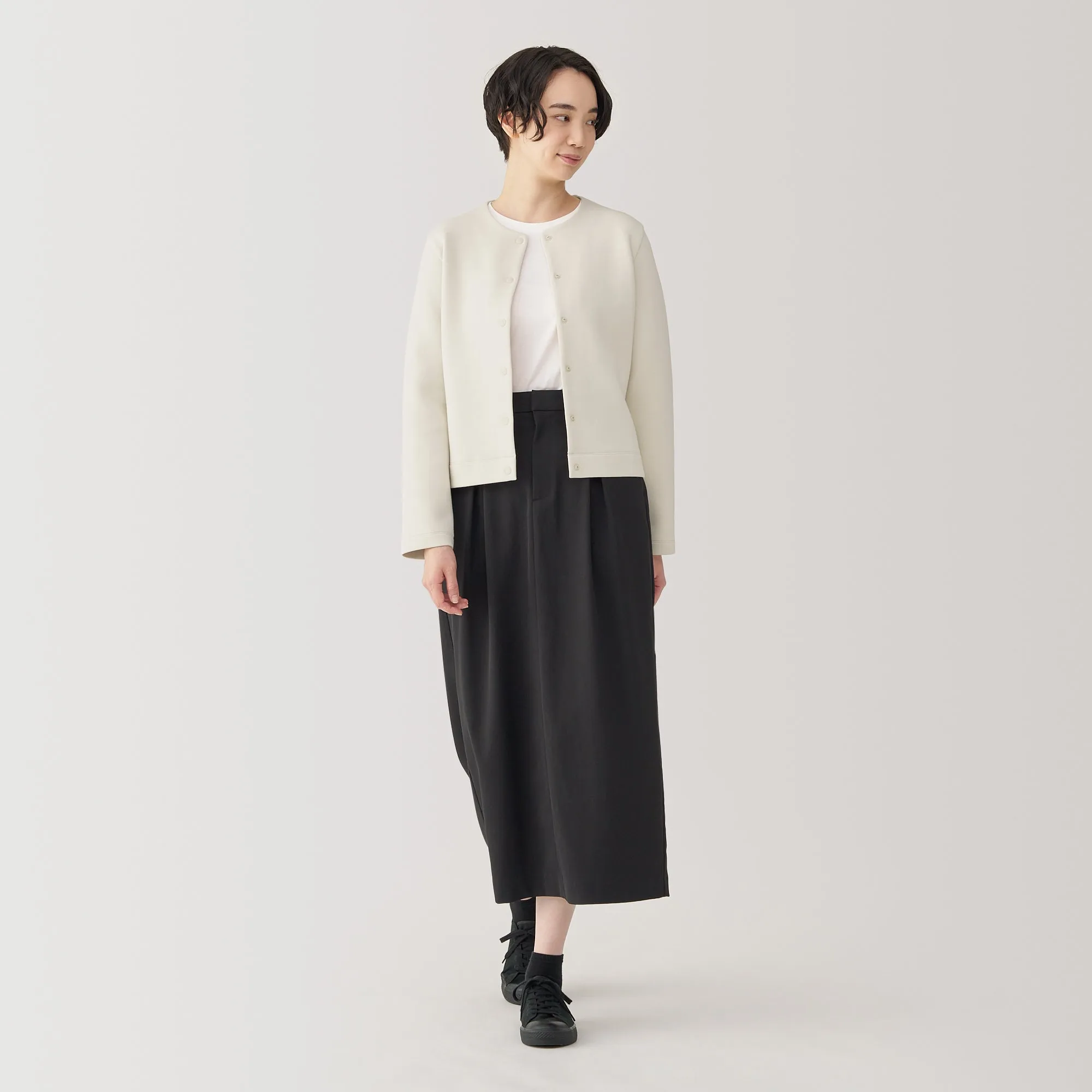 Women's Double Knitted Sweatshirt Cardigan