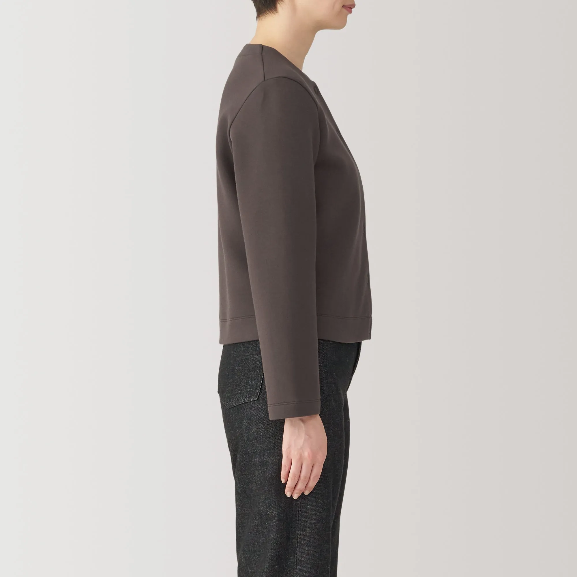 Women's Double Knitted Sweatshirt Cardigan