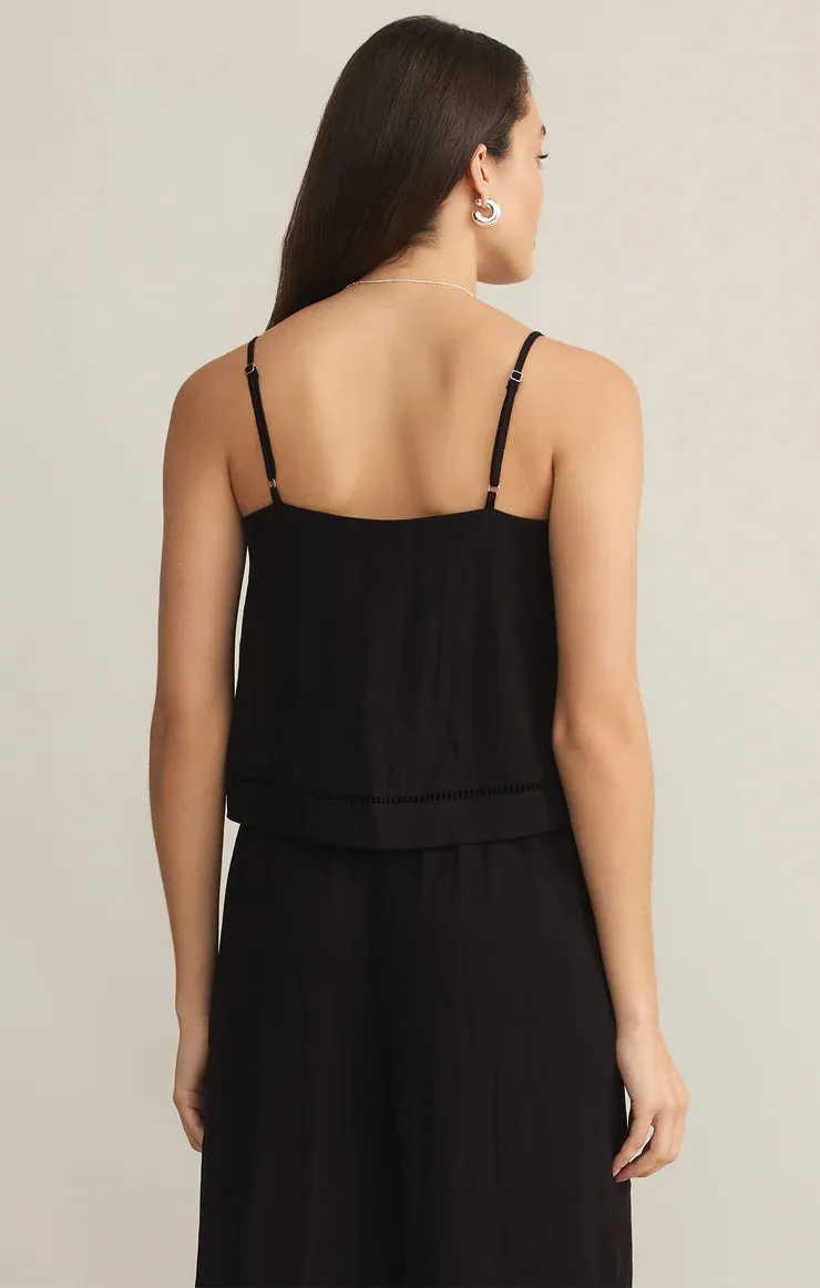 Z Supply La Luz Textured Tank Black
