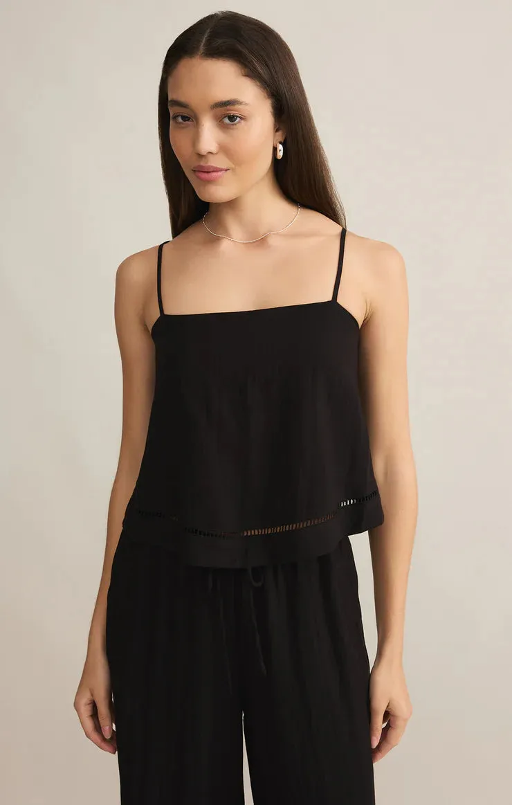 Z Supply La Luz Textured Tank Black